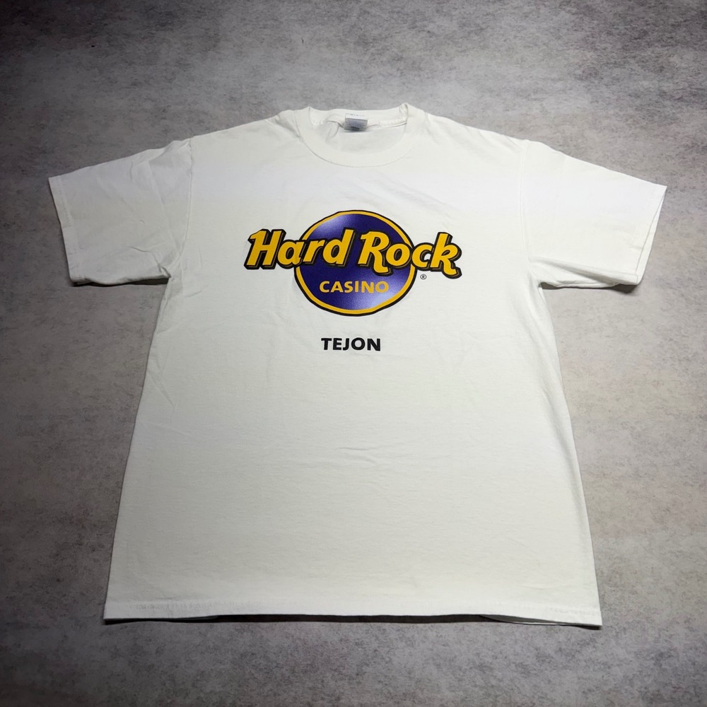 Hard Rock Casino Tejon Graphic Short Sleeve Mens Size Medium White T Shirt‎
